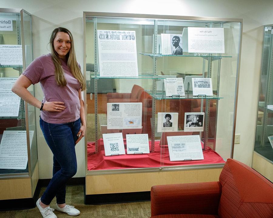 Tillman worked with classmates to curate “Trial by Fire,” an exhibit about the lynching of Raymond Gunn, for a local history practicum course a Northwest.