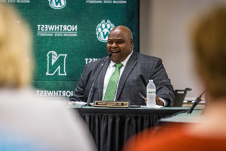 Dr. Clarence Green is serving as Northwest’s interim president during the 2022-23 academic year. (Photo by Lauren Adams/Northwest Missouri State University)